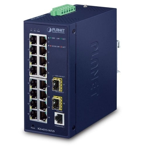 PLANET PLANET IGS-4215-16T2S switch di rete Gestito L2/L4 Gigabit Ethernet (10/100/1000) Blu - RETI | TecnoCARE.net Sabaudia, Latina, Terracina, San Felice Circeo e Pontinia