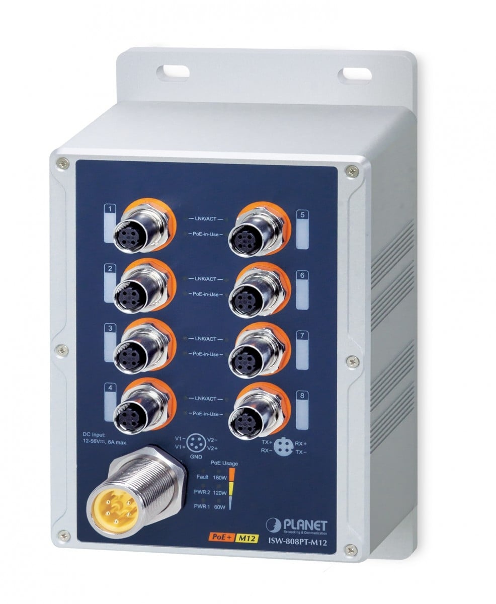 PLANET PLANET IP67-rated Industrial 8-Port Non gestito Nessuno Supporto Power over Ethernet (PoE) Blu, Grigio - RETI | TecnoCARE.net Sabaudia, Latina, Terracina, San Felice Circeo e Pontinia