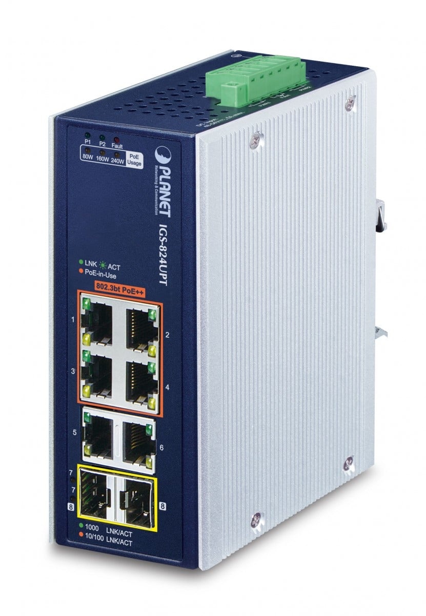 PLANET PLANET IP30 Industrial 4-Port Non gestito Gigabit Ethernet (10/100/1000) Supporto Power over Ethernet (PoE) Blu, Bianco - RETI | TecnoCARE.net Sabaudia, Latina, Terracina, San Felice Circeo e Pontinia