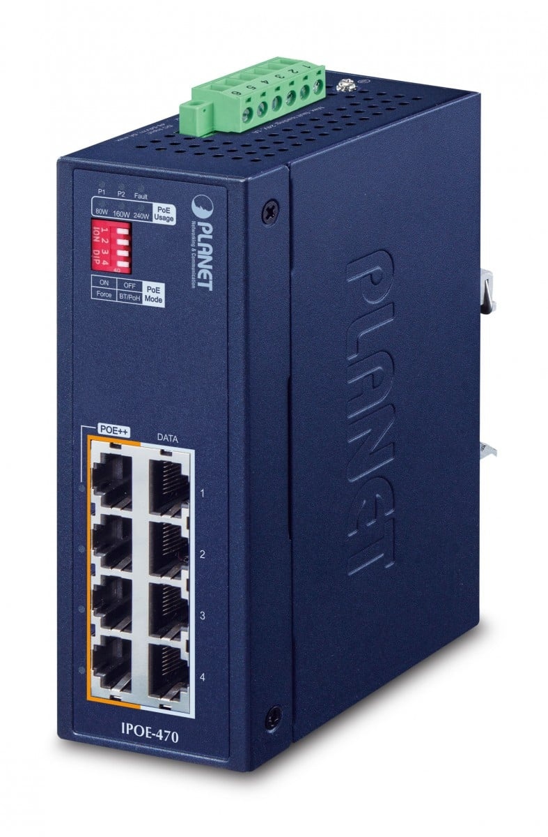 PLANET Planet IPOE-470 Switch Ethernet Gigabit Industriale a 8 Porte con PoE - RETI | TecnoCARE.net Sabaudia, Latina, Terracina, San Felice Circeo e Pontinia