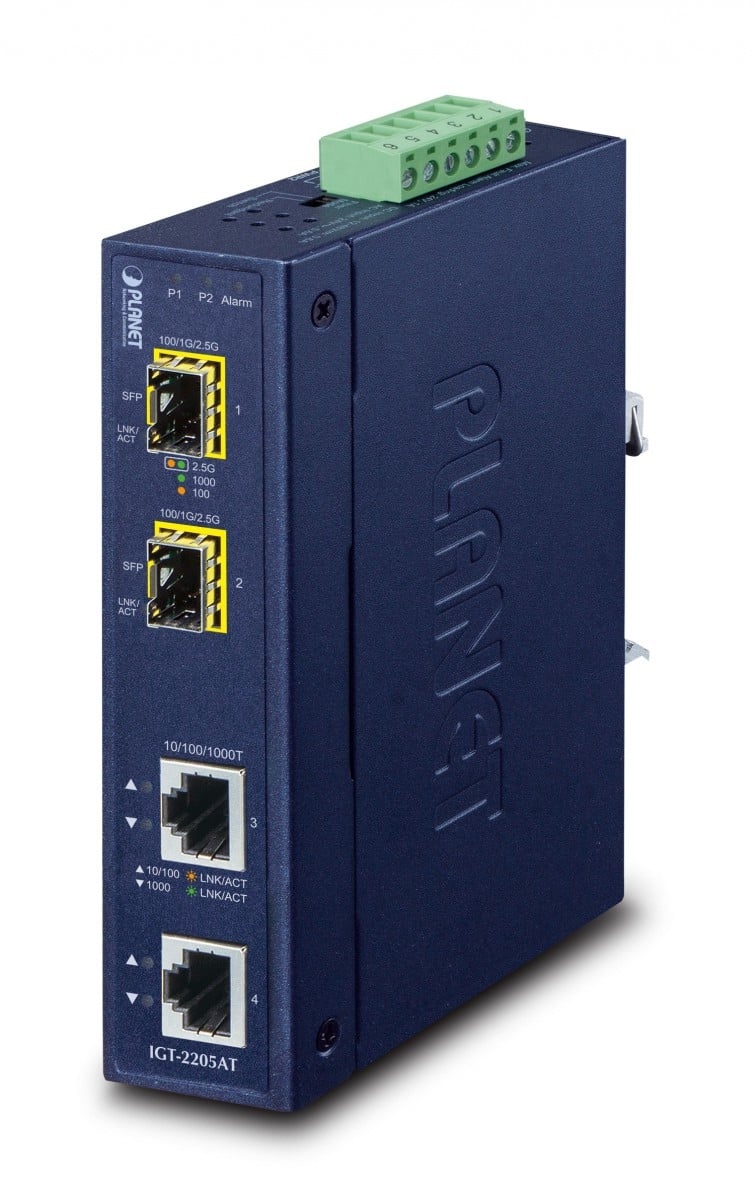 PLANET PLANET IP30 Industrial 2-port convertitore multimediale di rete Blu - RETI | TecnoCARE.net Sabaudia, Latina, Terracina, San Felice Circeo e Pontinia
