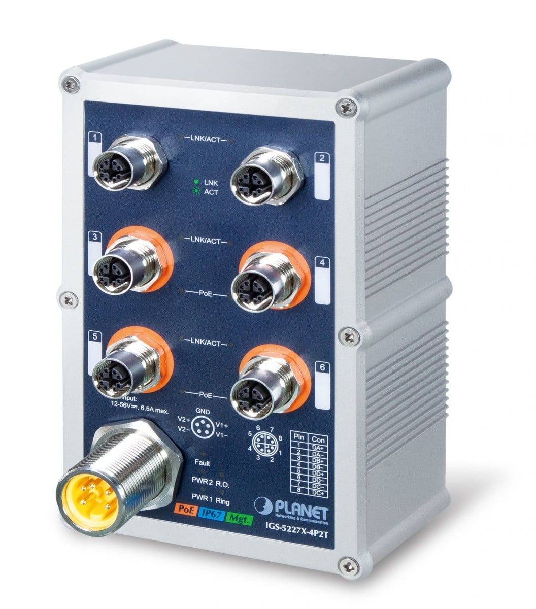 PLANET PLANET IP67-rated Industrial L2+ Gestito L2+ Nessuno Supporto Power over Ethernet (PoE) Blu, Grigio - RETI | TecnoCARE.net Sabaudia, Latina, Terracina, San Felice Circeo e Pontinia