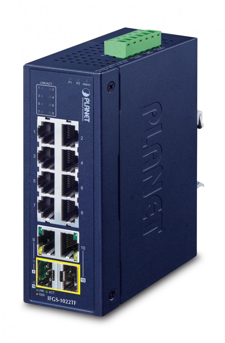 PLANET PLANET Industrial 8-Port 10/100TX + Non gestito Fast Ethernet (10/100) Blu - RETI | TecnoCARE.net Sabaudia, Latina, Terracina, San Felice Circeo e Pontinia