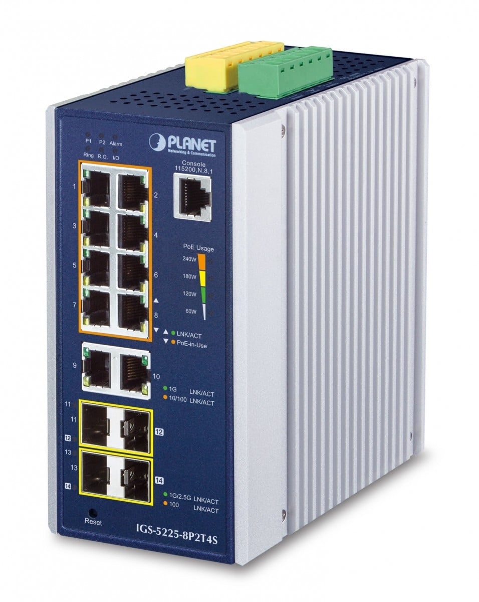PLANET PLANET IP30 Industrial L2+/L4 8-Port Gestito L2+ Gigabit Ethernet (10/100/1000) Alluminio, Blu - RETI | TecnoCARE.net Sabaudia, Latina, Terracina, San Felice Circeo e Pontinia