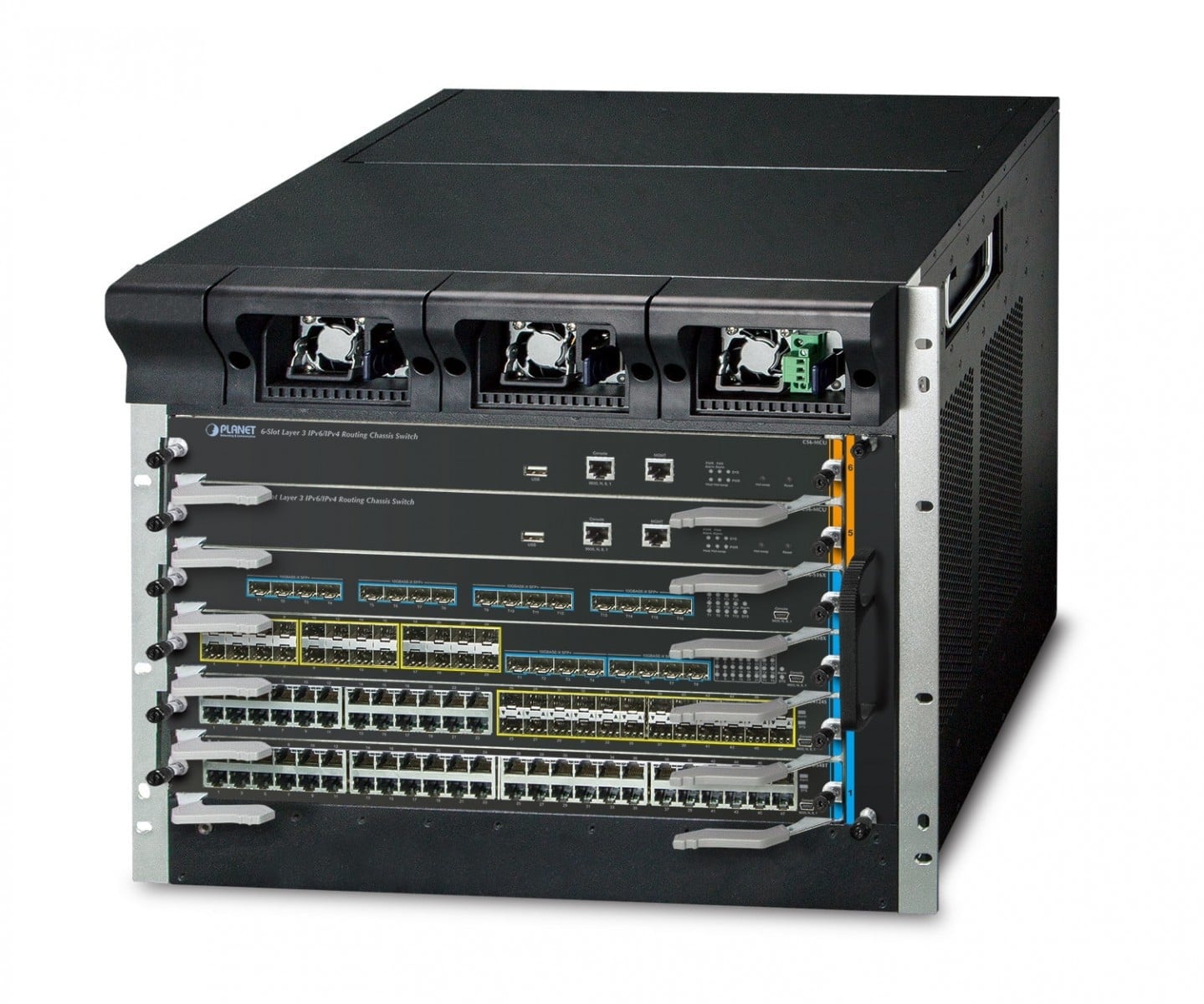 PLANET PLANET 6-Slot Layer 3 IPv6/IPv4 telaio dell'apparecchiatura di rete 9U Nero - COMPONENTI | TecnoCARE.net Sabaudia, Latina, Terracina, San Felice Circeo e Pontinia