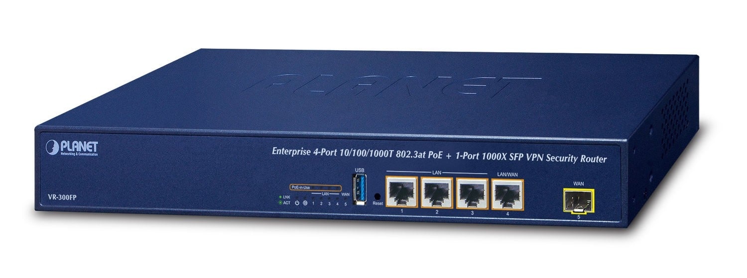 PLANET PLANET VR-300FP router wireless Gigabit Ethernet Blu - RETI | TecnoCARE.net Sabaudia, Latina, Terracina, San Felice Circeo e Pontinia