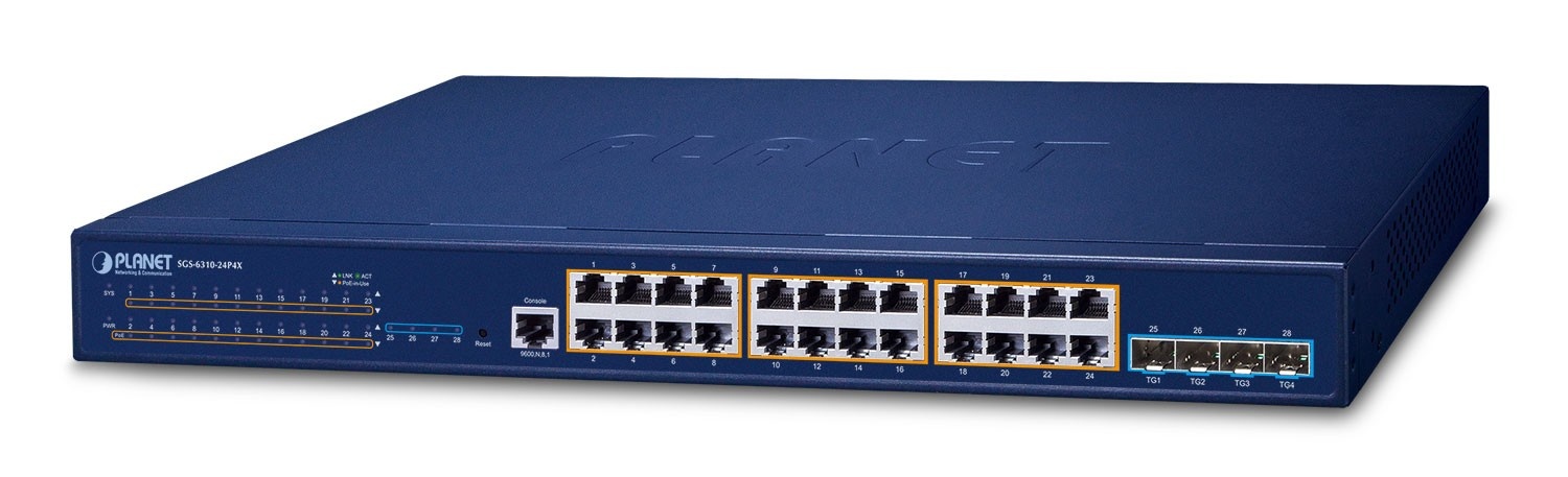 PLANET Planet SGS-6310-24P4X Switch Ethernet Gigabit Layer 3 Gestito 24-Port - RETI | TecnoCARE.net Sabaudia, Latina, Terracina, San Felice Circeo e Pontinia