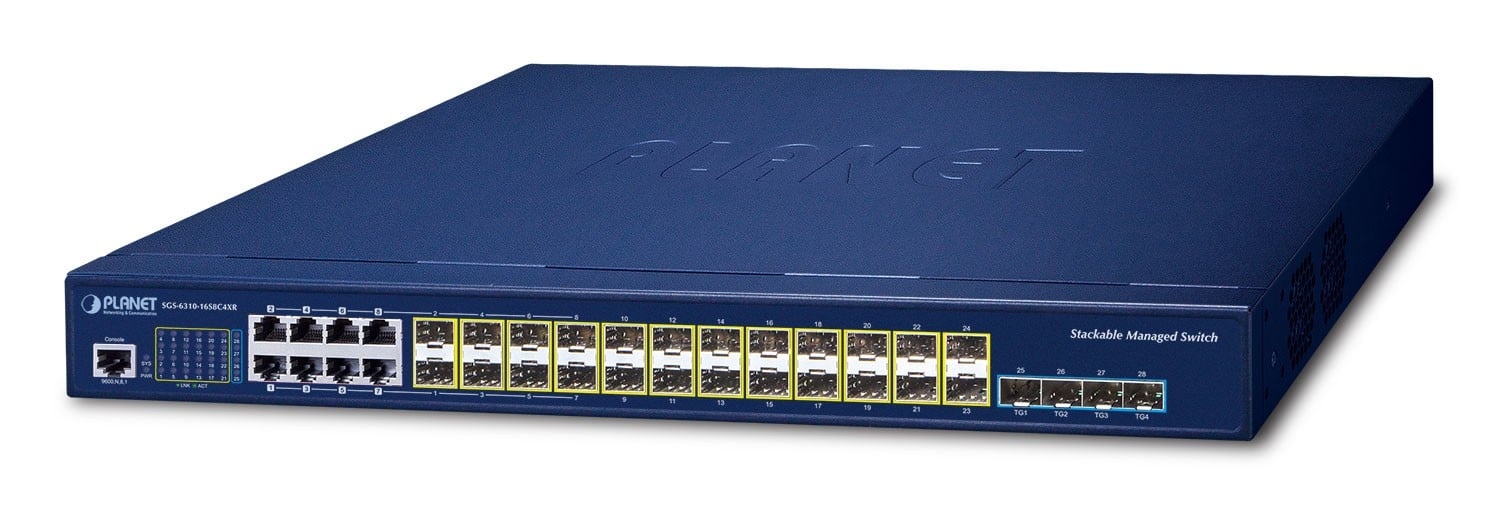 PLANET PLANET Layer 3 16-Port 100/1000X SFP Gestito L3 10G Ethernet (100/1000/10000) 1U Blu - RETI | TecnoCARE.net Sabaudia, Latina, Terracina, San Felice Circeo e Pontinia