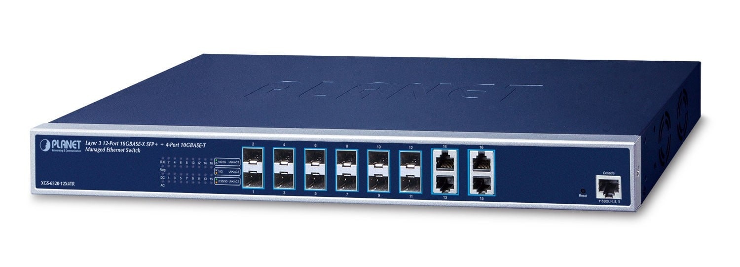 PLANET PLANET XGS-6320-12X4TR switch di rete Gestito L3 10G Ethernet (100/1000/10000) 1U Blu - RETI | TecnoCARE.net Sabaudia, Latina, Terracina, San Felice Circeo e Pontinia