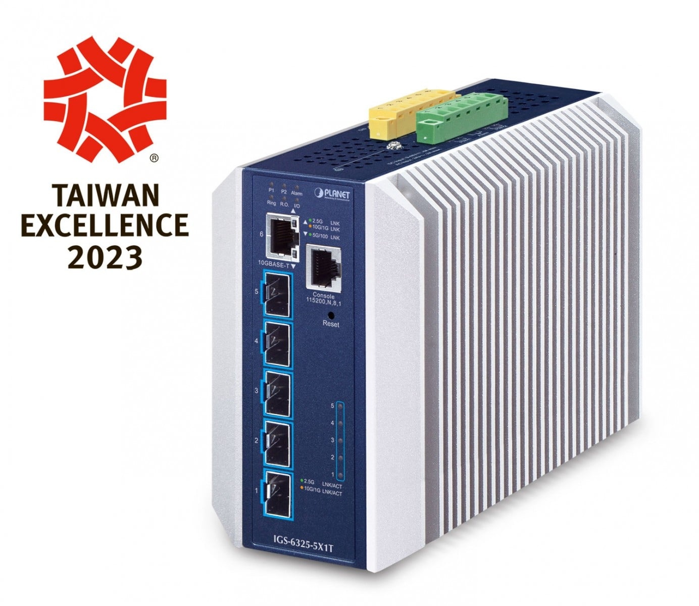 PLANET PLANET Industrial Layer 3 5-Port Gestito L3 10G Ethernet (100/1000/10000) Alluminio, Blu - RETI | TecnoCARE.net Sabaudia, Latina, Terracina, San Felice Circeo e Pontinia