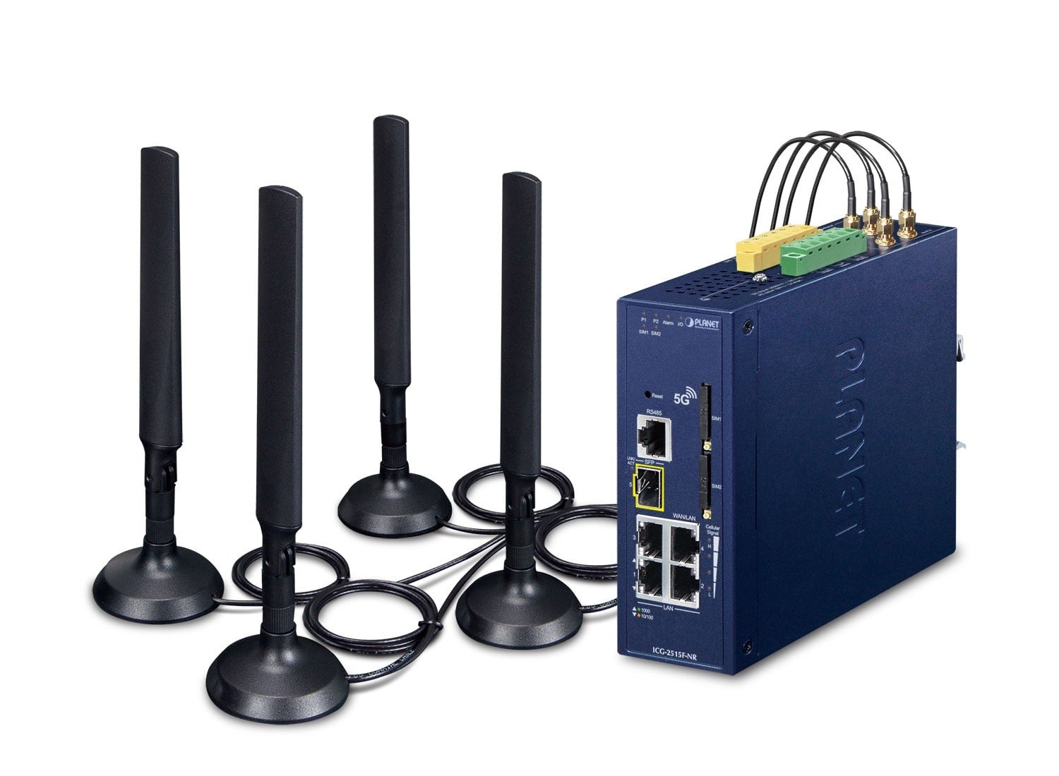 PLANET Planet ICG-2515F-NR Industrial 5G NR Cellular Gateway with 1-Port 1000X SFP (Sub-6 5G NR Global Band, compatible with 4G LTE, 2 SIM Card Slots - RETI | TecnoCARE.net Sabaudia, Latina, Terracina, San Felice Circeo e Pontinia