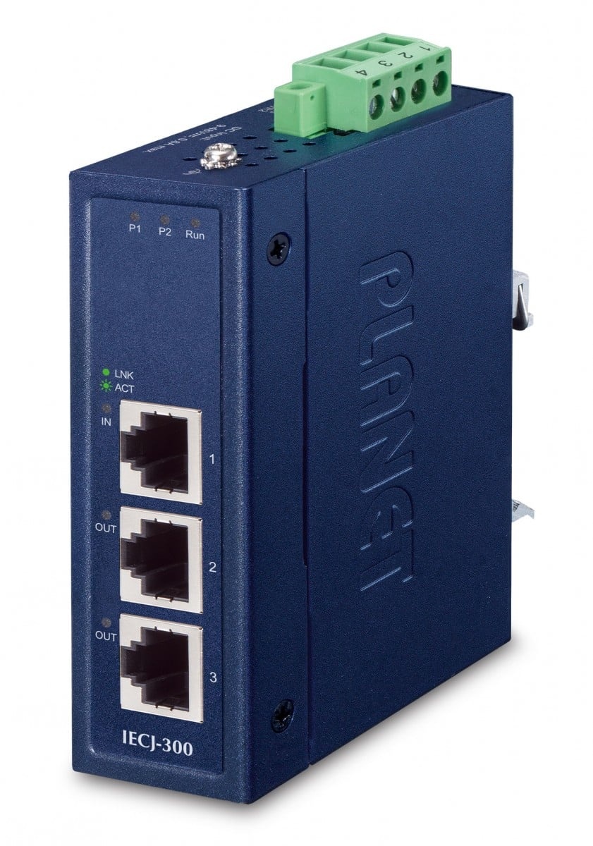 PLANET Planet IECJ-300 Industrial 3-Port EtherCAT Junction Slave (-40~75 degrees C, dual 9~48V DC, 1 x 100TX RJ45 IN, 2 x 100TX RJ45 OUT,  BECKHOFF EtherCAT conformanc - RETI | TecnoCARE.net Sabaudia, Latina, Terracina, San Felice Circeo e Pontinia
