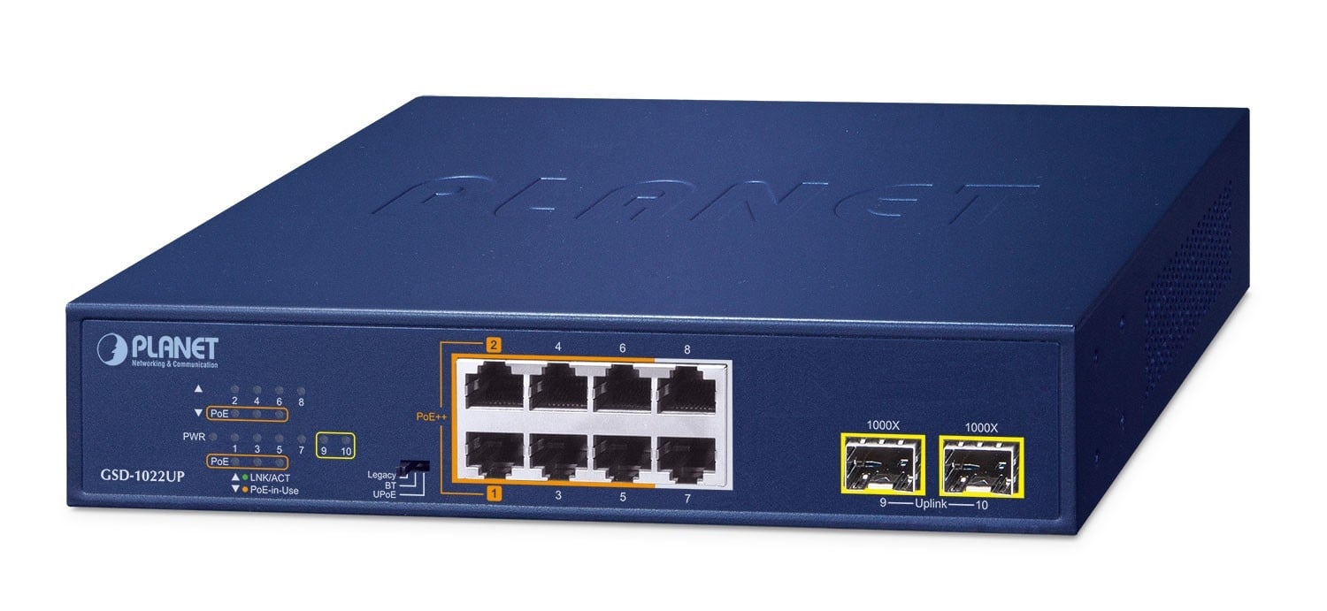 PLANET PLANET 2-Port 10/100/1000T 802.3bt Non gestito Gigabit Ethernet (10/100/1000) Supporto Power over Ethernet (PoE) Blu - RETI | TecnoCARE.net Sabaudia, Latina, Terracina, San Felice Circeo e Pontinia