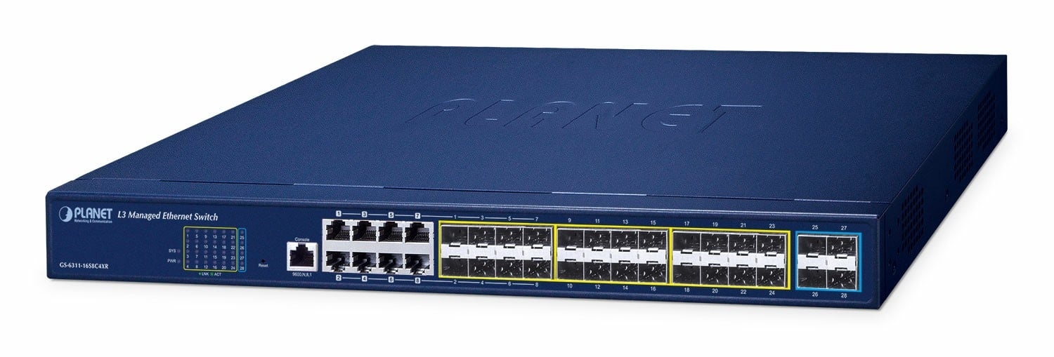 PLANET PLANET GS-6311-16S8C4XR switch di rete Gestito L3 Gigabit Ethernet (10/100/1000) - RETI | TecnoCARE.net Sabaudia, Latina, Terracina, San Felice Circeo e Pontinia