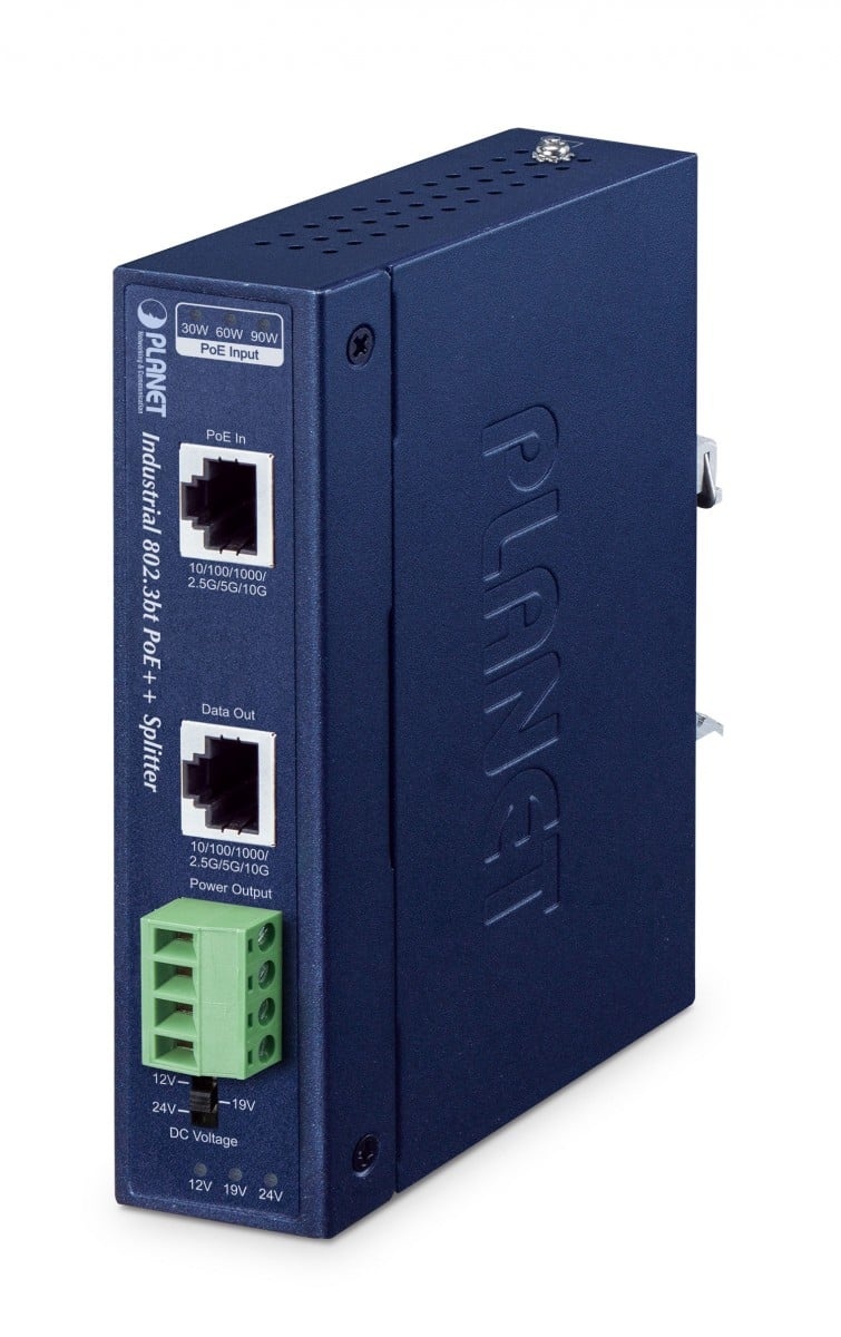 PLANET PLANET IP30 Industrial Single-Port 10Gbps 802.3bt PoE++ Splitter 24 V - RETI | TecnoCARE.net Sabaudia, Latina, Terracina, San Felice Circeo e Pontinia