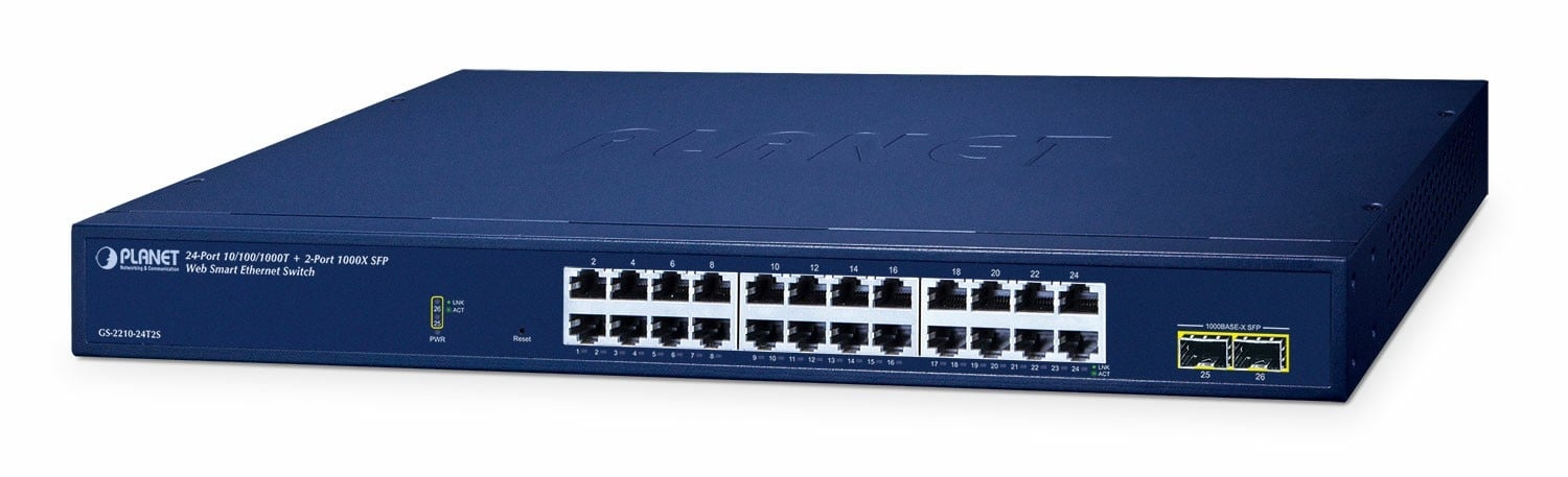 PLANET Planet GS-2210-24T2S Swicth Smart 24xGE 2xSFP - RETI | TecnoCARE.net Sabaudia, Latina, Terracina, San Felice Circeo e Pontinia