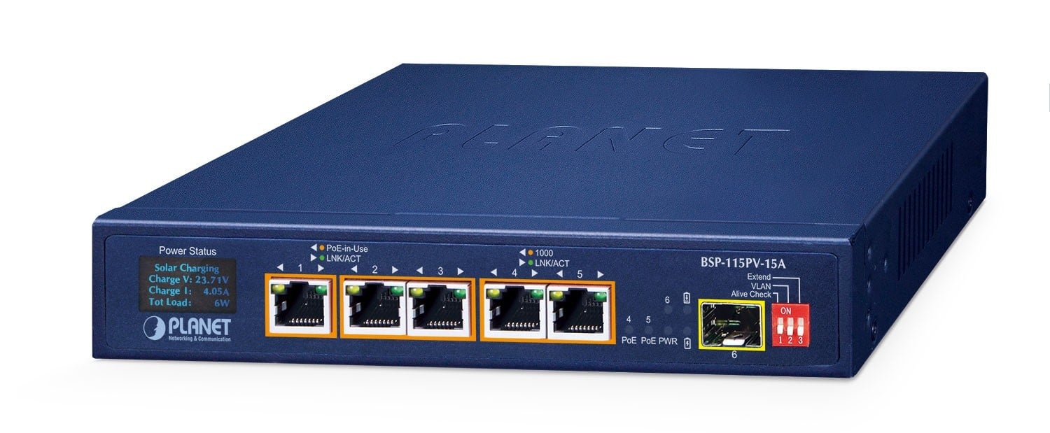 PLANET PLANET BSP-115PV-15A switch di rete Non gestito Gigabit Ethernet (10/100/1000) Supporto Power over Ethernet (PoE) Blu - RETI | TecnoCARE.net Sabaudia, Latina, Terracina, San Felice Circeo e Pontinia