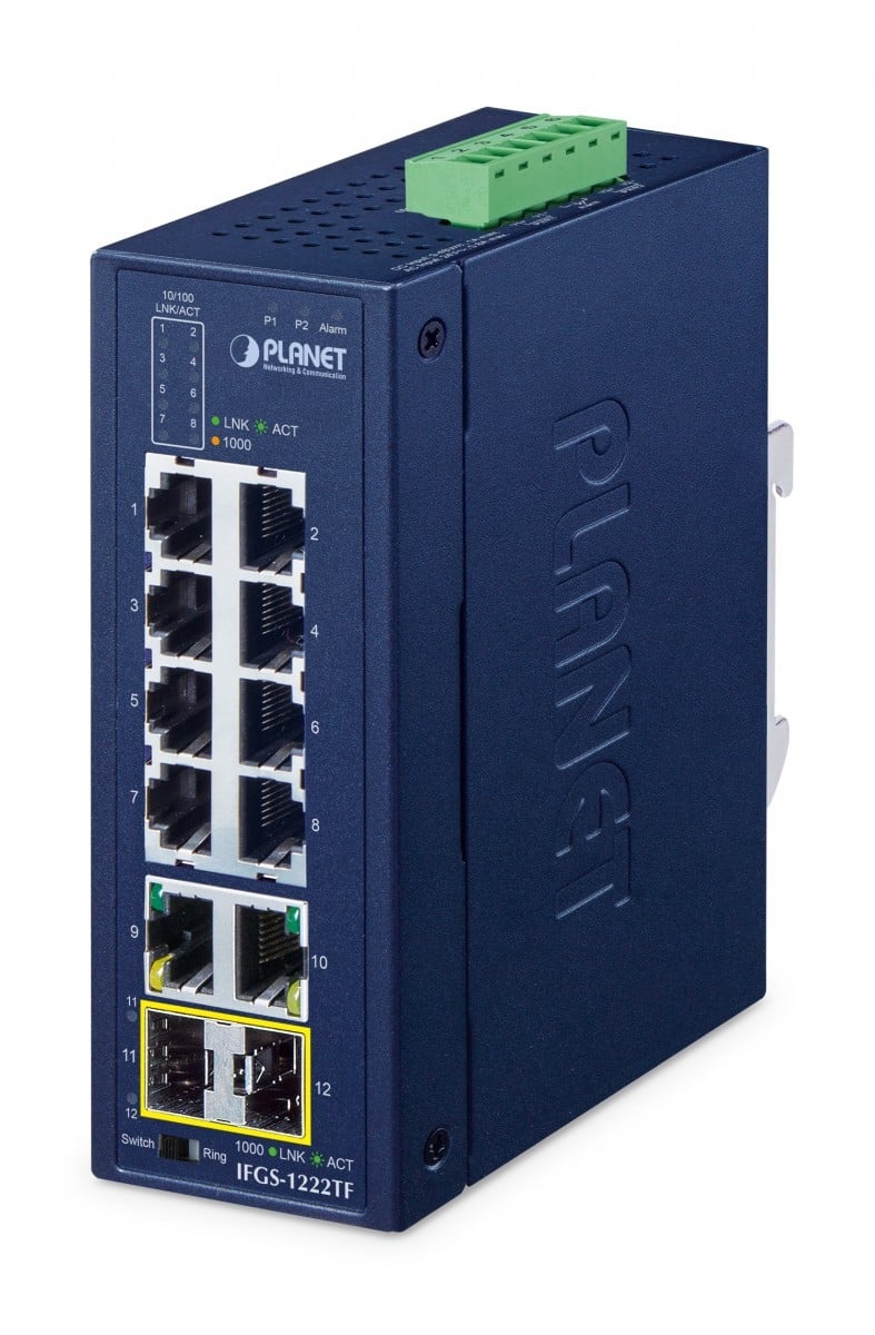 PLANET PLANET Industrial 8-Port Ring Switch IFGS-1222-TF Non gestito Fast Ethernet (10/100) Blu - RETI | TecnoCARE.net Sabaudia, Latina, Terracina, San Felice Circeo e Pontinia