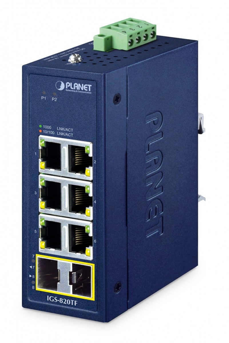 PLANET PLANET IP30 ?Compact size 6-Port IGS-820TF Non gestito Gigabit Ethernet (10/100/1000) Blu - RETI | TecnoCARE.net Sabaudia, Latina, Terracina, San Felice Circeo e Pontinia