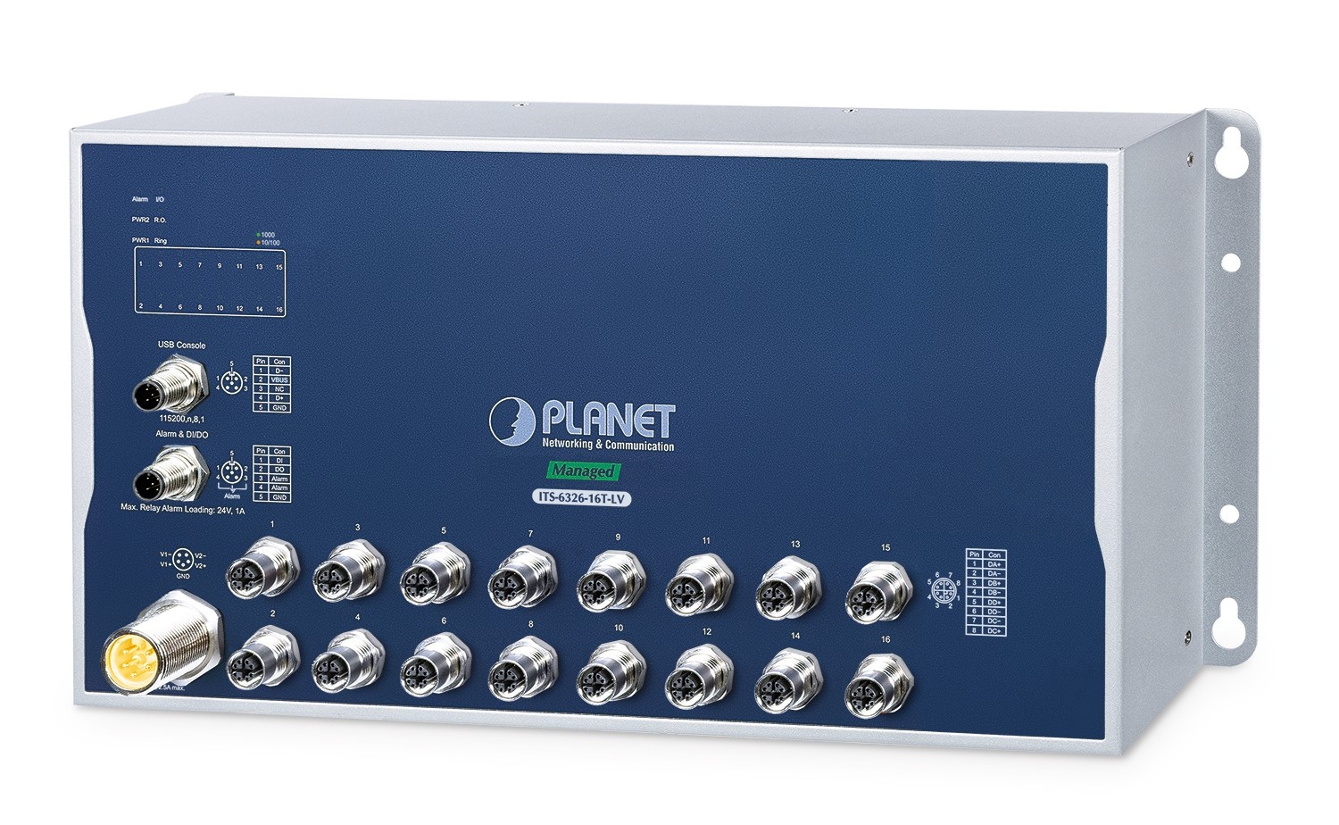 PLANET PLANET ITS-6326-16T-LV switch di rete Gestito L3 Alluminio, Blu - RETI | TecnoCARE.net Sabaudia, Latina, Terracina, San Felice Circeo e Pontinia