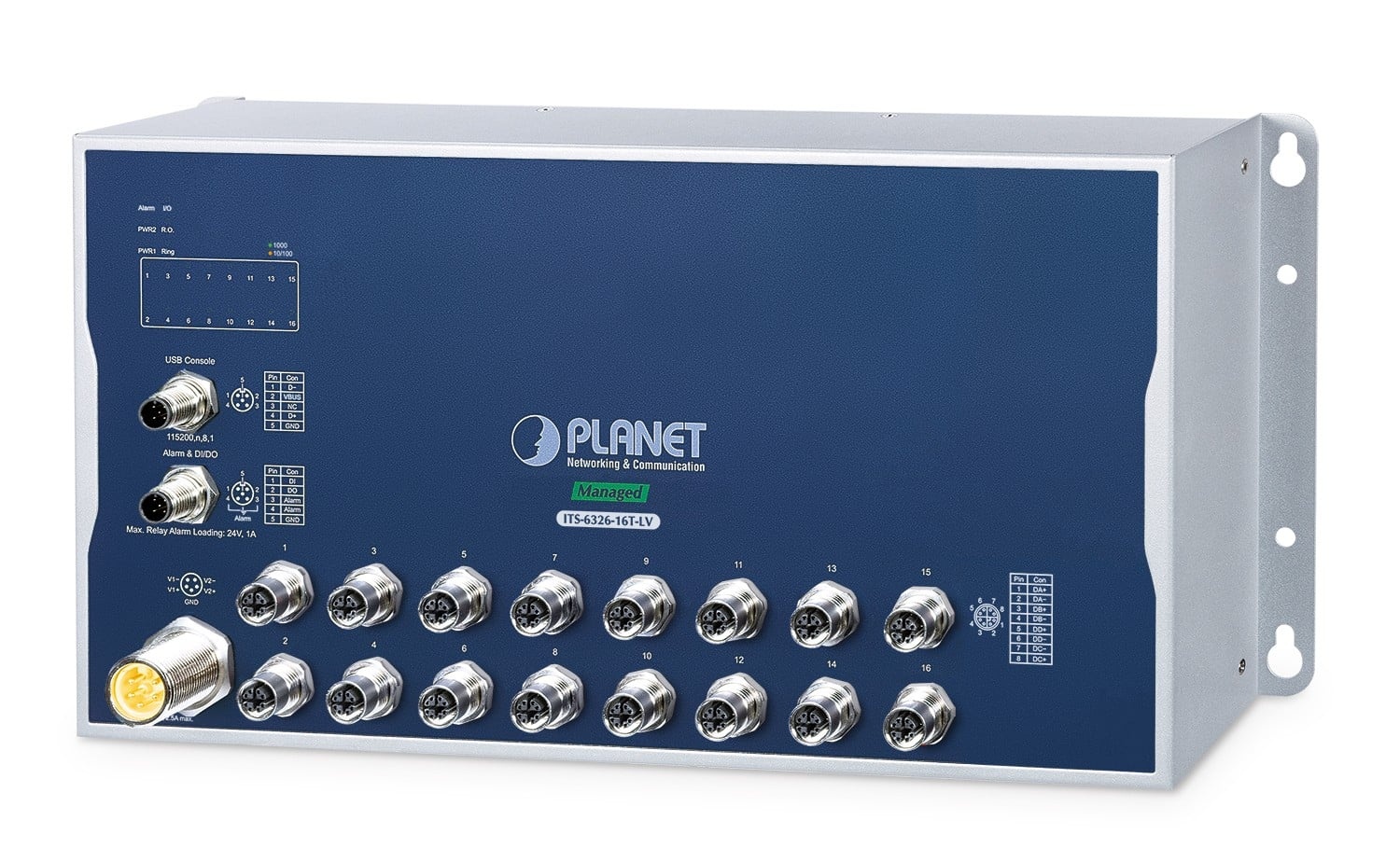 PLANET PLANET ITS-6326-16T-LV switch di rete Gestito L3 Alluminio, Blu - RETI | TecnoCARE.net Sabaudia, Latina, Terracina, San Felice Circeo e Pontinia