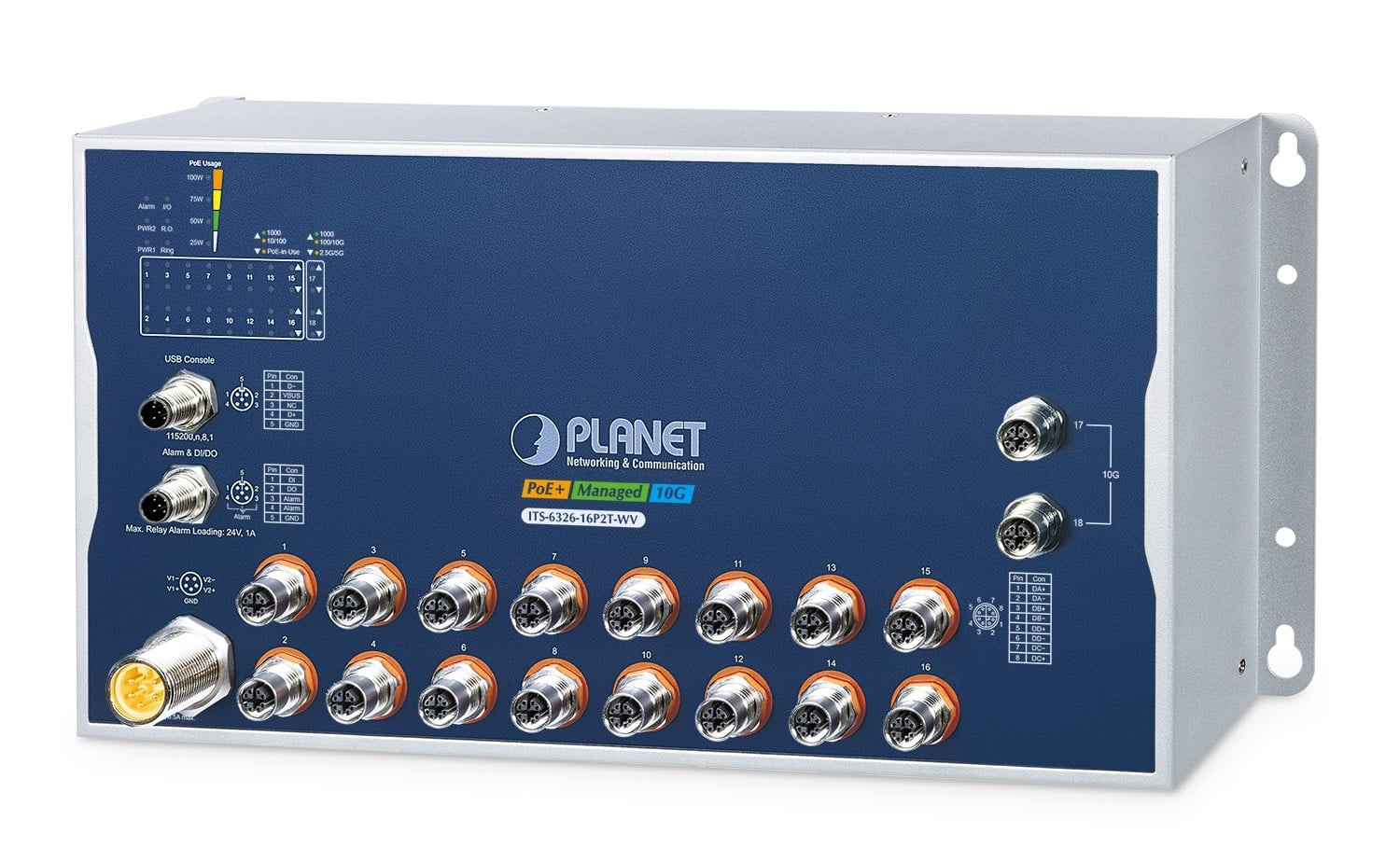 PLANET PLANET ITS-6326-16P2T-WV switch di rete Gestito L3 Alluminio, Blu - RETI | TecnoCARE.net Sabaudia, Latina, Terracina, San Felice Circeo e Pontinia
