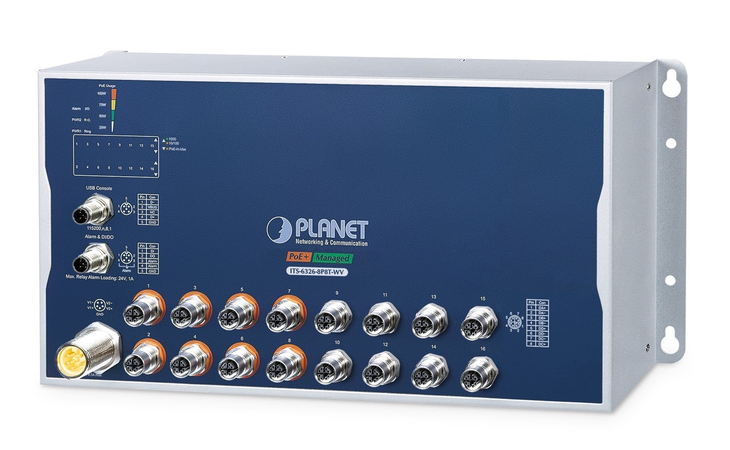 PLANET PLANET ITS-6326-8P8T-WV switch di rete Gestito L3 Alluminio, Blu - RETI | TecnoCARE.net Sabaudia, Latina, Terracina, San Felice Circeo e Pontinia