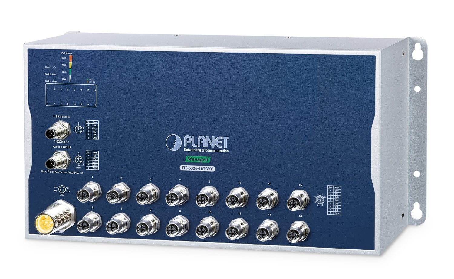 PLANET PLANET ITS-6326-16T-WV switch di rete Gestito L3 Alluminio, Blu - RETI | TecnoCARE.net Sabaudia, Latina, Terracina, San Felice Circeo e Pontinia