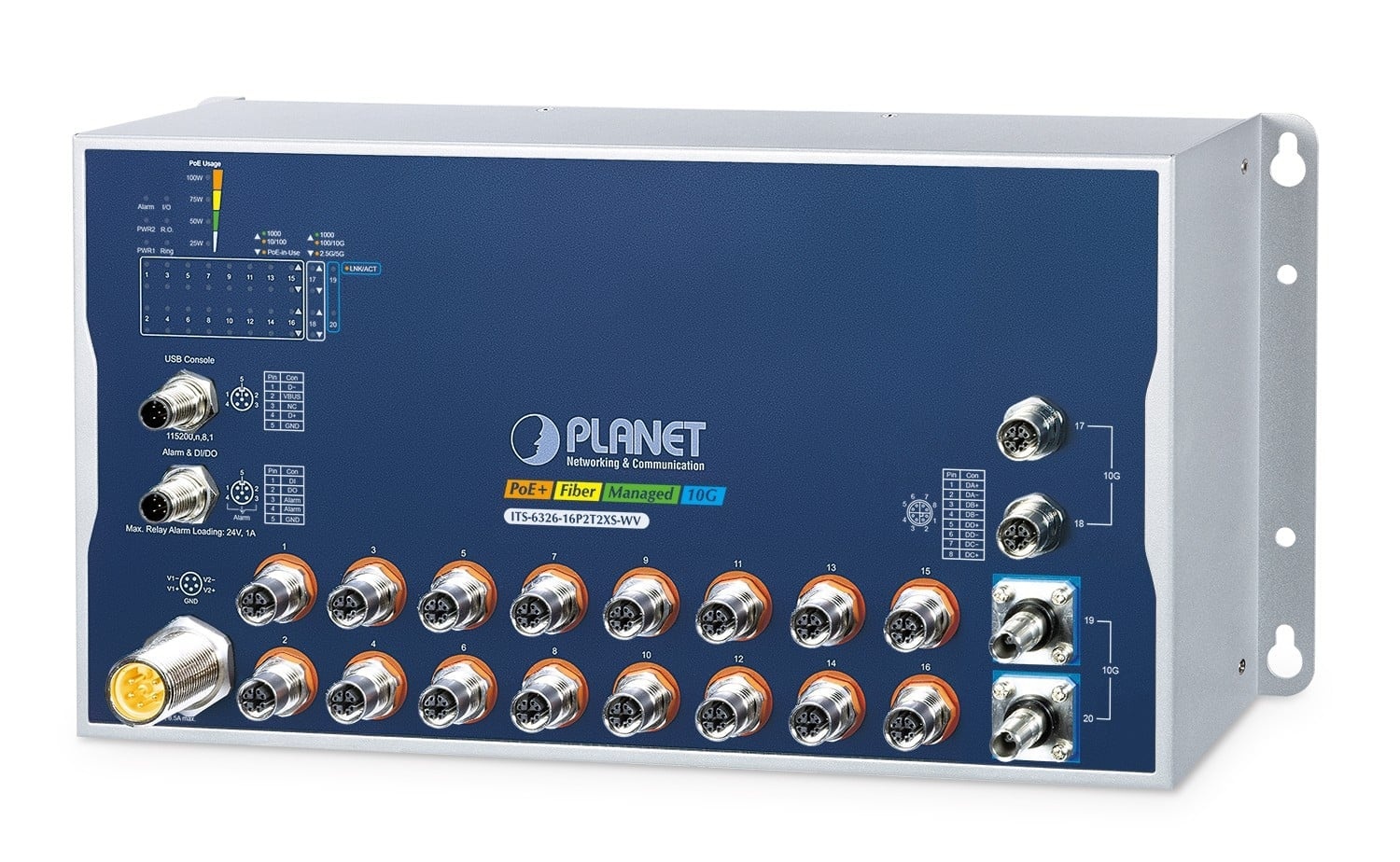 PLANET PLANET ITS-6326-16P2T2XS-WV switch di rete Gestito L3 Alluminio, Blu - RETI | TecnoCARE.net Sabaudia, Latina, Terracina, San Felice Circeo e Pontinia
