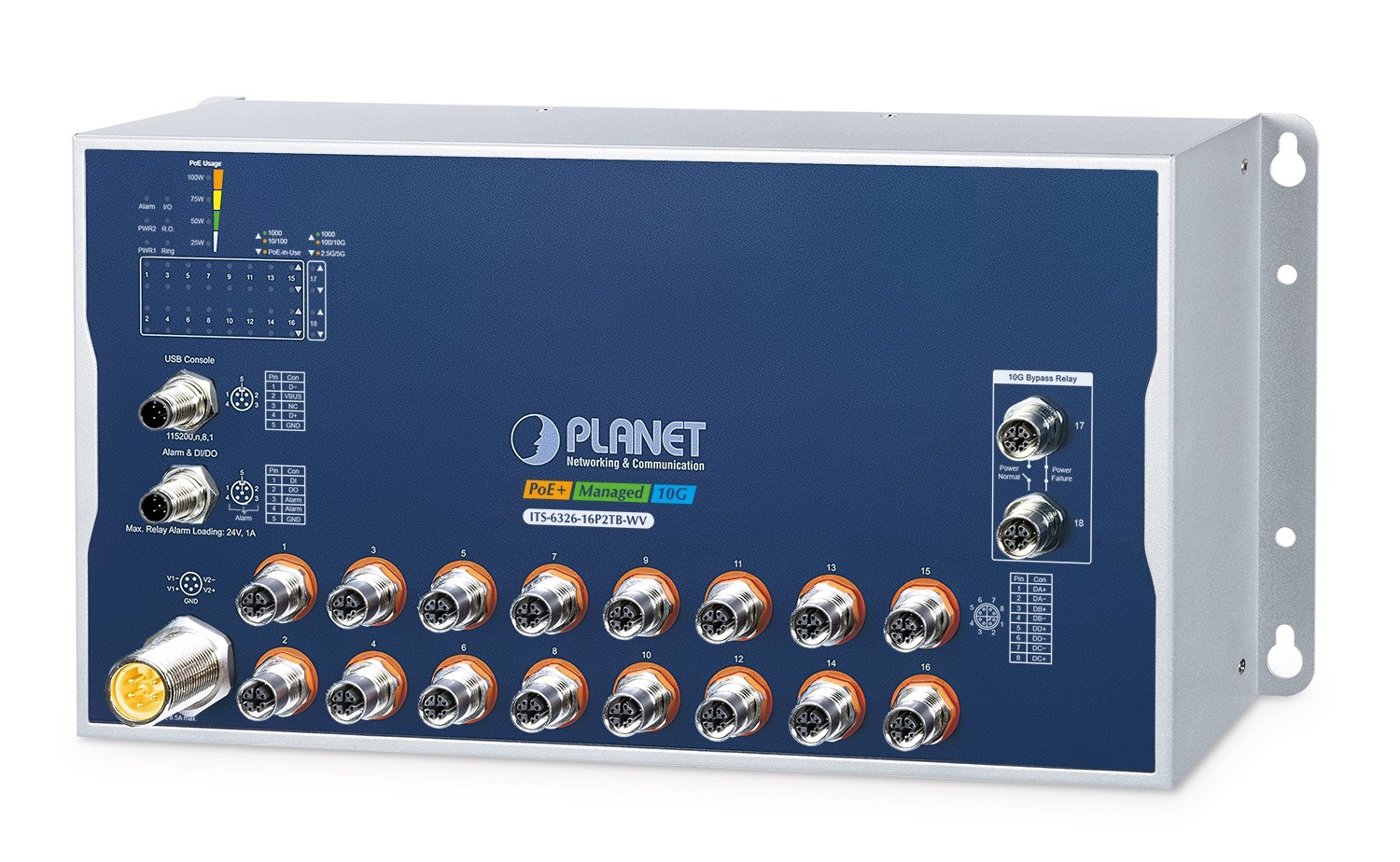 PLANET PLANET ITS-6326-16P2TB-WV switch di rete Gestito L3 Alluminio, Blu - RETI | TecnoCARE.net Sabaudia, Latina, Terracina, San Felice Circeo e Pontinia