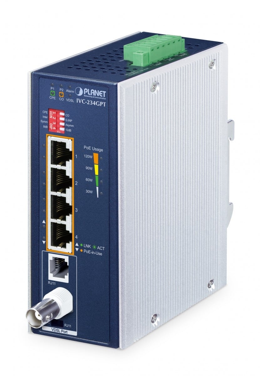 PLANET PLANET IVC-234GPT moltiplicatore di rete Ricevitore e trasmettitore di rete Alluminio, Blu - RETI | TecnoCARE.net Sabaudia, Latina, Terracina, San Felice Circeo e Pontinia