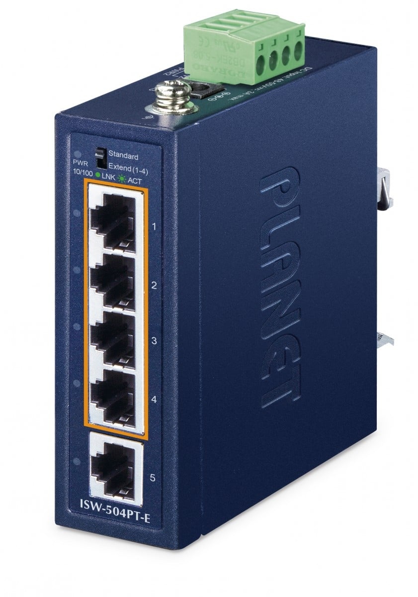 PLANET Planet ISW-504PT-E Switch Fast Ethernet Compatto Non Gestito a 5 Porte - RETI | TecnoCARE.net Sabaudia, Latina, Terracina, San Felice Circeo e Pontinia