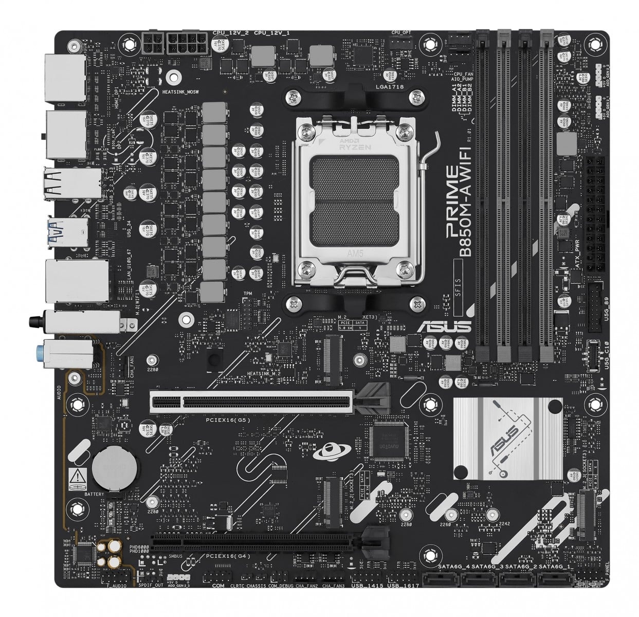 ASUS ASUS PRIME B850M-A WIFI AMD B850 Socket AM5 micro ATX - COMPONENTI | TecnoCARE.net Sabaudia, Latina, Terracina, San Felice Circeo e Pontinia
