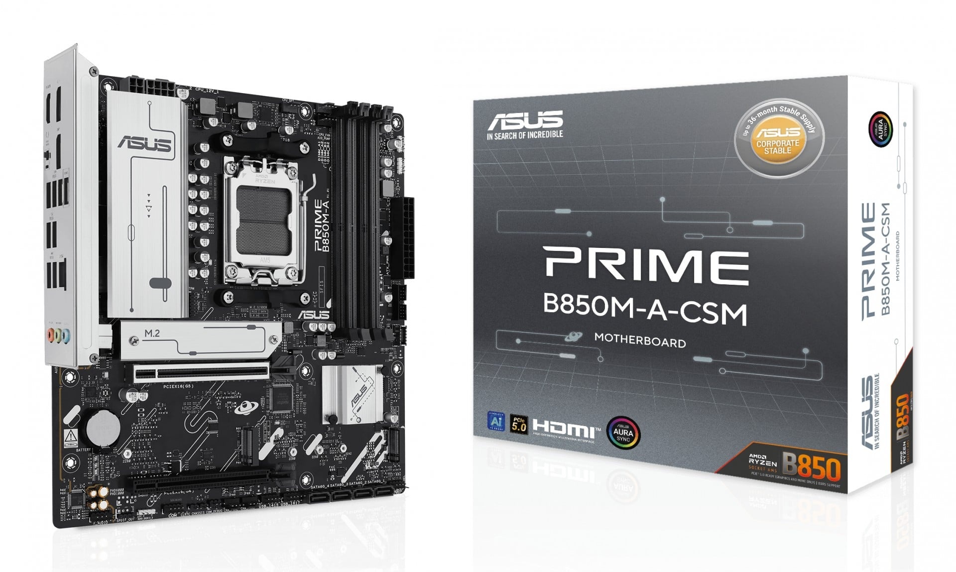 ASUS ASUS PRIME B850M-A-CSM AMD B850 Socket AM5 micro ATX - COMPONENTI | TecnoCARE.net Sabaudia, Latina, Terracina, San Felice Circeo e Pontinia