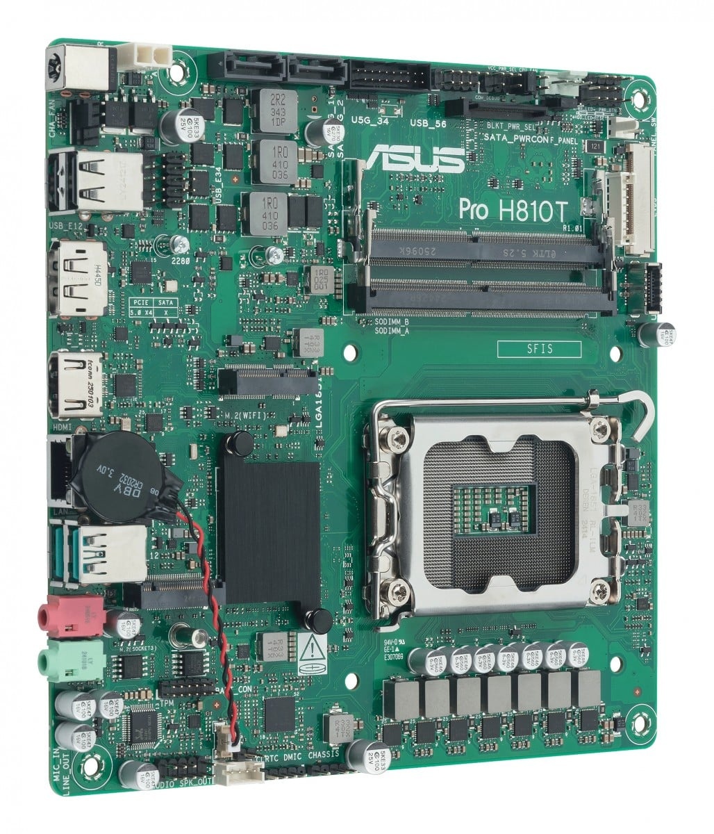 ASUS ASUS Pro H810T-CSM Intel H810 LGA 1851 (Socket V1) Thin Mini ITX - COMPONENTI | TecnoCARE.net Sabaudia, Latina, Terracina, San Felice Circeo e Pontinia