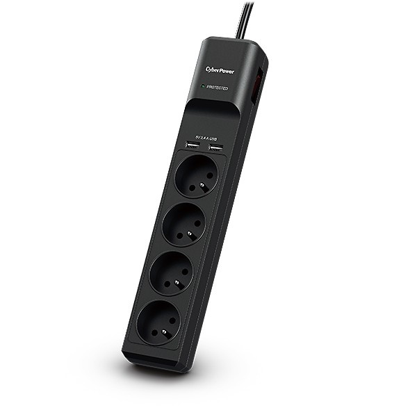 CYBERPOWER CyberPower P0420SUD0-FR protezione contro le sovratensioni Nero 4 presa(e) CA 200 - 250 V 1,8 m - PROTEZIONE CIRCUITI | TecnoCARE.net Sabaudia, Latina, Terracina, San Felice Circeo e Pontinia