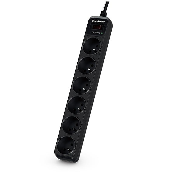 CYBERPOWER CyberPower B0620SC0-FR protezione da sovratensioni Nero 6 presa(e) AC 200 - 250 V 1,8 m - PROTEZIONE CIRCUITI | TecnoCARE.net Sabaudia, Latina, Terracina, San Felice Circeo e Pontinia