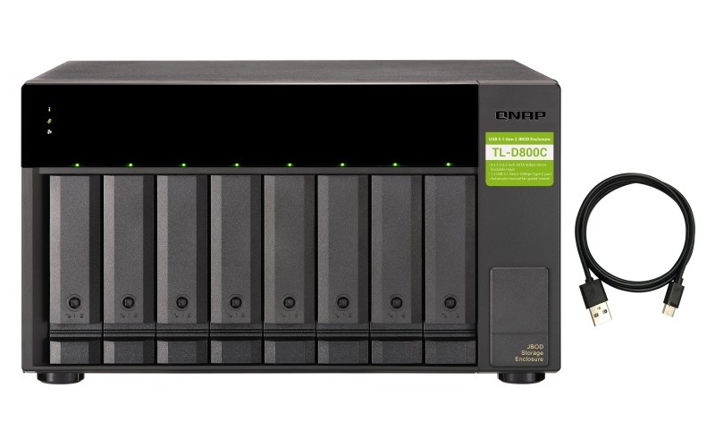 QNAP QNAP TL-D800C contenitore di unità di archiviazione Box esterno HDD/SSD Nero, Grigio 2.5/3.5" - SUPPORTI PER LA MEMORIZZAZIONE | TecnoCARE.net Sabaudia, Latina, Terracina, San Felice Circeo e Pontinia