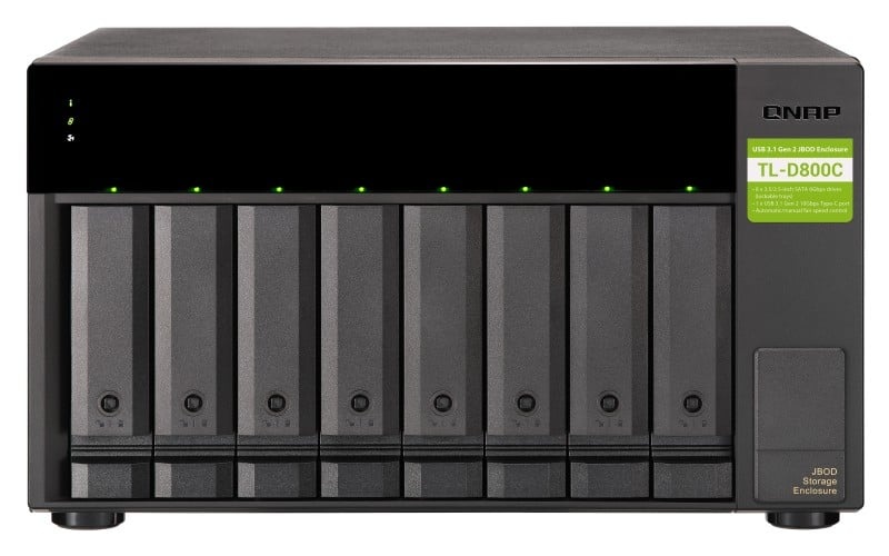 QNAP QNAP TL-D800C contenitore di unità di archiviazione Box esterno HDD/SSD Nero, Grigio 2.5/3.5" - SUPPORTI PER LA MEMORIZZAZIONE | TecnoCARE.net Sabaudia, Latina, Terracina, San Felice Circeo e Pontinia
