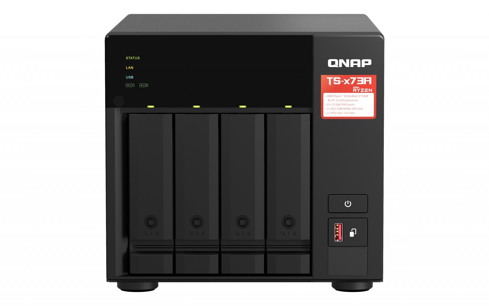 QNAP QNAP TS-473A NAS Tower Collegamento ethernet LAN Nero V1500B - SUPPORTI PER LA MEMORIZZAZIONE | TecnoCARE.net Sabaudia, Latina, Terracina, San Felice Circeo e Pontinia