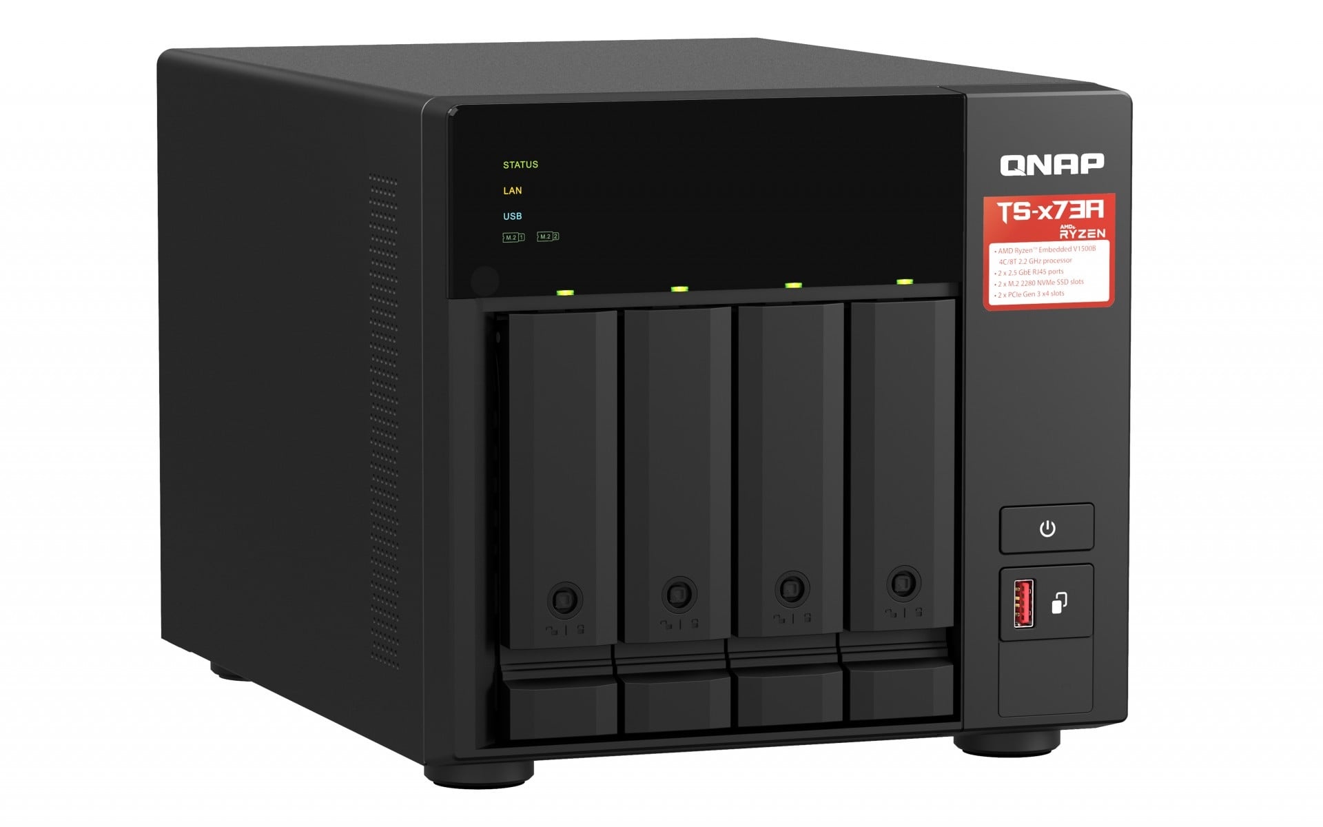 QNAP QNAP TS-473A NAS Tower Collegamento ethernet LAN Nero V1500B - SUPPORTI PER LA MEMORIZZAZIONE | TecnoCARE.net Sabaudia, Latina, Terracina, San Felice Circeo e Pontinia