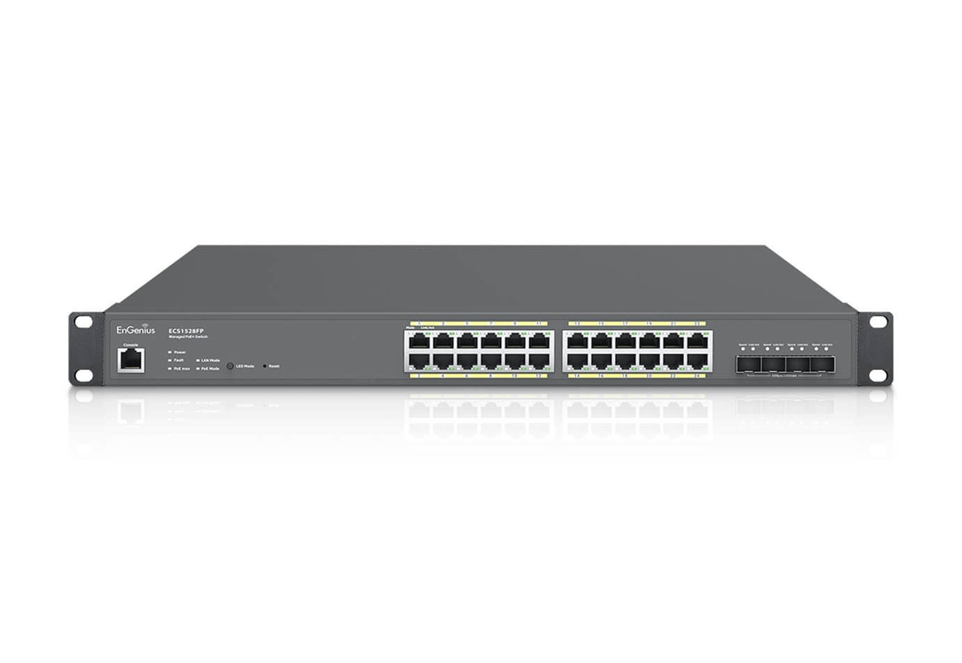 ENGENIUS EnGenius ECS1528FP Switch gestito, 24x RJ45 Gigabit PoE+, 410 W, 4x SFP+, EnGenius Cloud - RETI | TecnoCARE.net Sabaudia, Latina, Terracina, San Felice Circeo e Pontinia