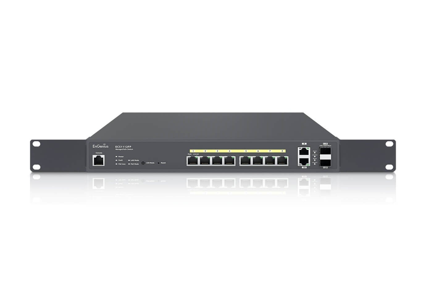 ENGENIUS EnGenius ECS1112FP switch di rete Gestito L2+ Gigabit Ethernet (10/100/1000) Supporto Power over Ethernet (PoE) Nero - RETI | TecnoCARE.net Sabaudia, Latina, Terracina, San Felice Circeo e Pontinia