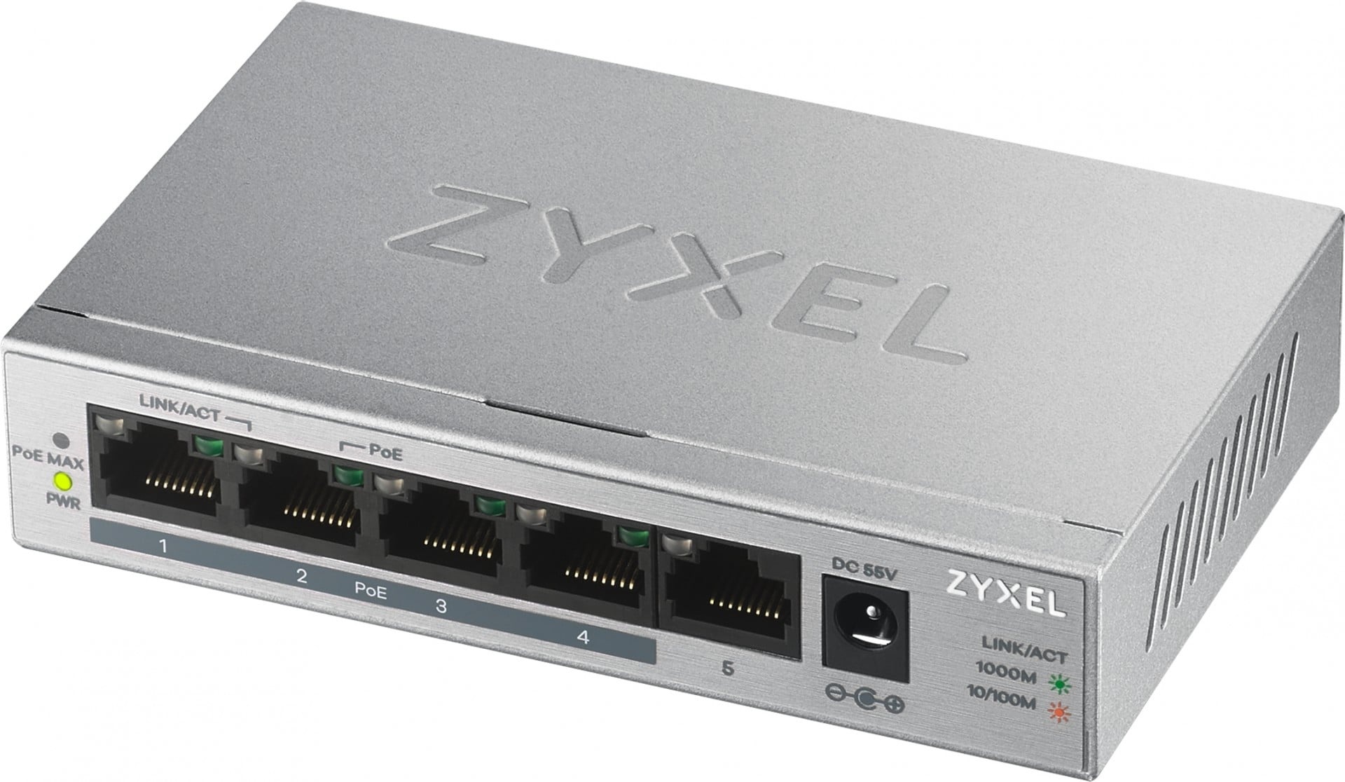 ZYXEL Zyxel GS1005HP Non gestito Gigabit Ethernet (10/100/1000) Supporto Power over Ethernet (PoE) Argento - RETI | TecnoCARE.net Sabaudia, Latina, Terracina, San Felice Circeo e Pontinia