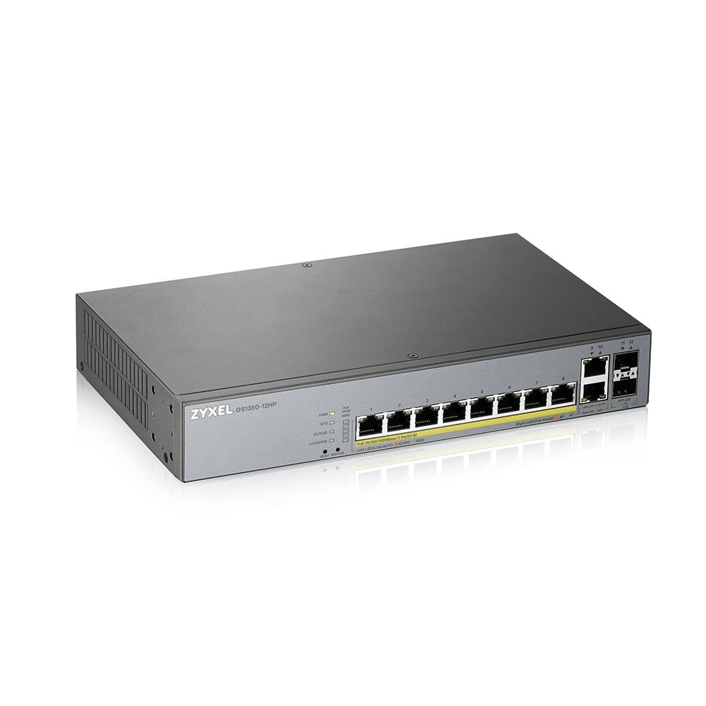 ZYXEL Zyxel GS1350-12HP-EU0101F switch di rete Gestito L2 Gigabit Ethernet (10/100/1000) Supporto Power over Ethernet (PoE) Grigio - RETI | TecnoCARE.net Sabaudia, Latina, Terracina, San Felice Circeo e Pontinia