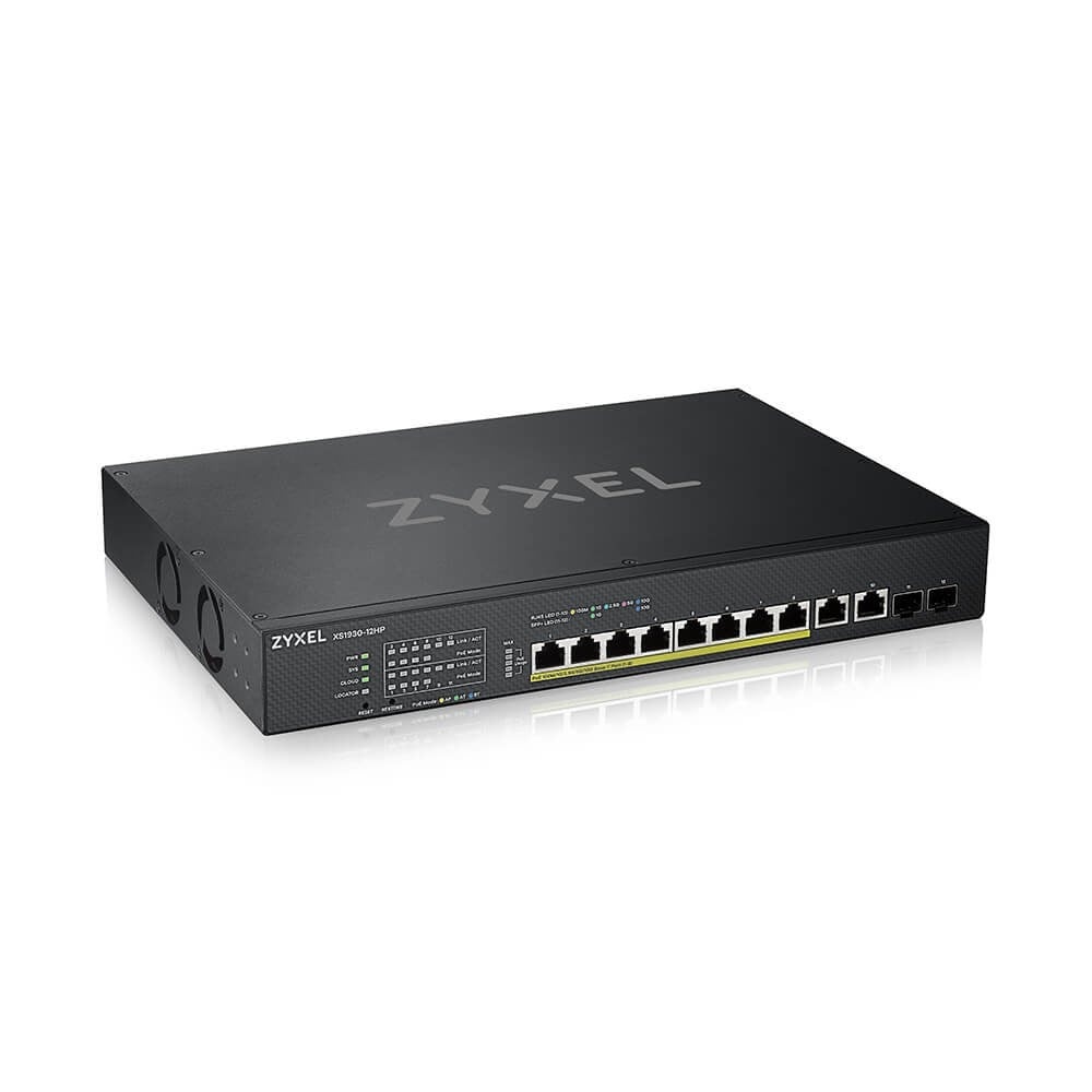 ZYXEL Zyxel XS1930-12HP-ZZ0101F switch di rete Gestito L3 10G Ethernet (100/1000/10000) Supporto Power over Ethernet (PoE) Nero - RETI | TecnoCARE.net Sabaudia, Latina, Terracina, San Felice Circeo e Pontinia