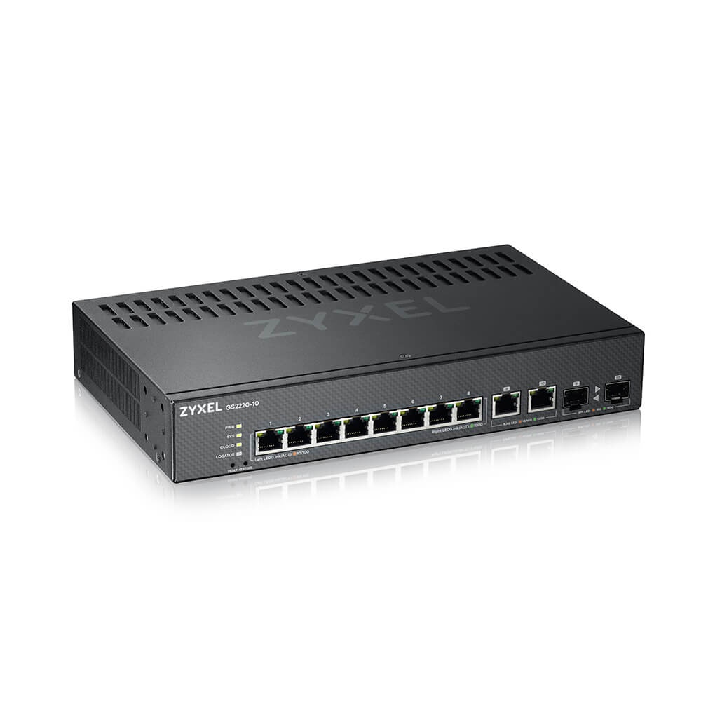 ZYXEL Zyxel GS2220-10-EU0101F switch di rete Gestito L2 Gigabit Ethernet (10/100/1000) Nero - RETI | TecnoCARE.net Sabaudia, Latina, Terracina, San Felice Circeo e Pontinia