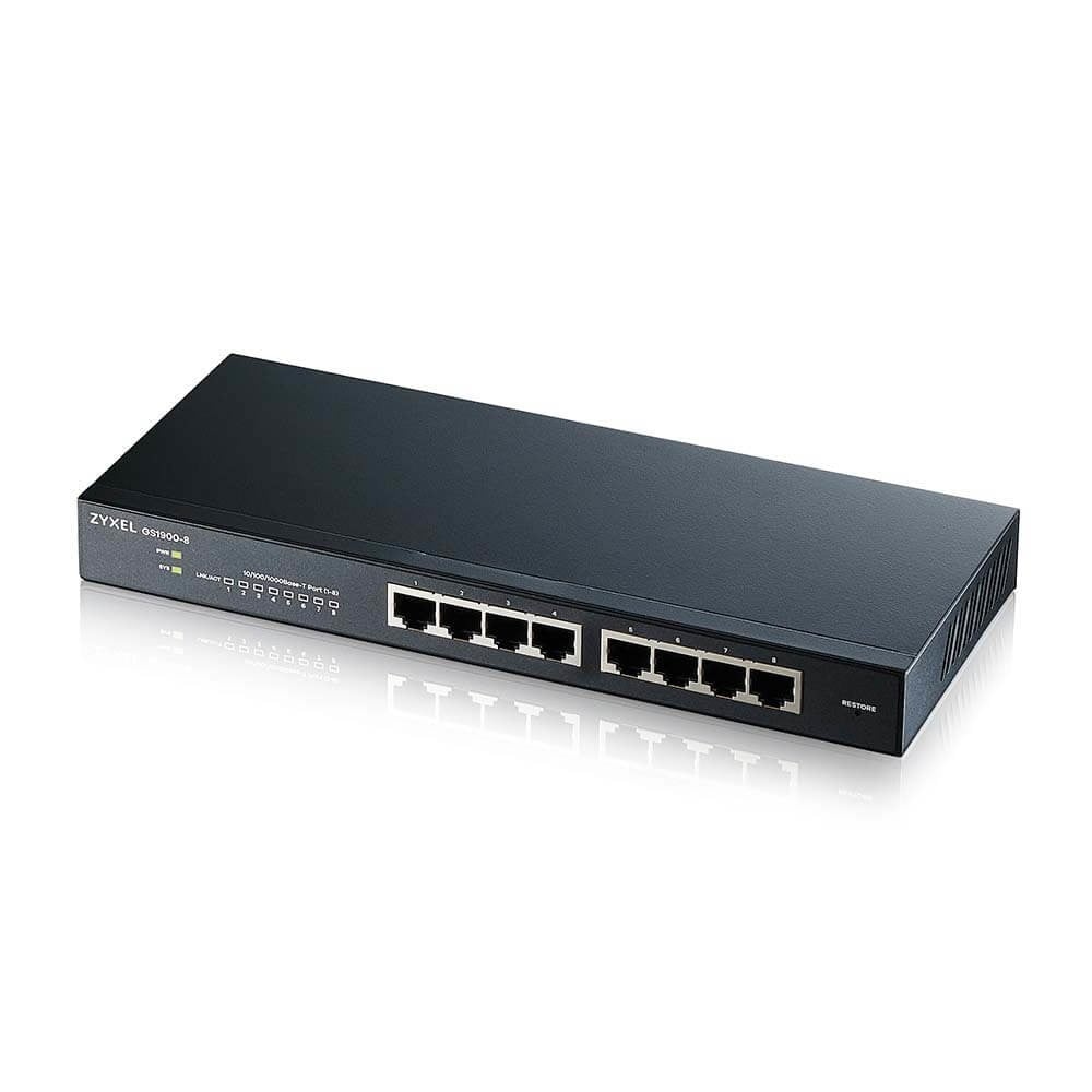 ZYXEL Zyxel GS1900-8 Gestito L2 Gigabit Ethernet (10/100/1000) Nero - RETI | TecnoCARE.net Sabaudia, Latina, Terracina, San Felice Circeo e Pontinia