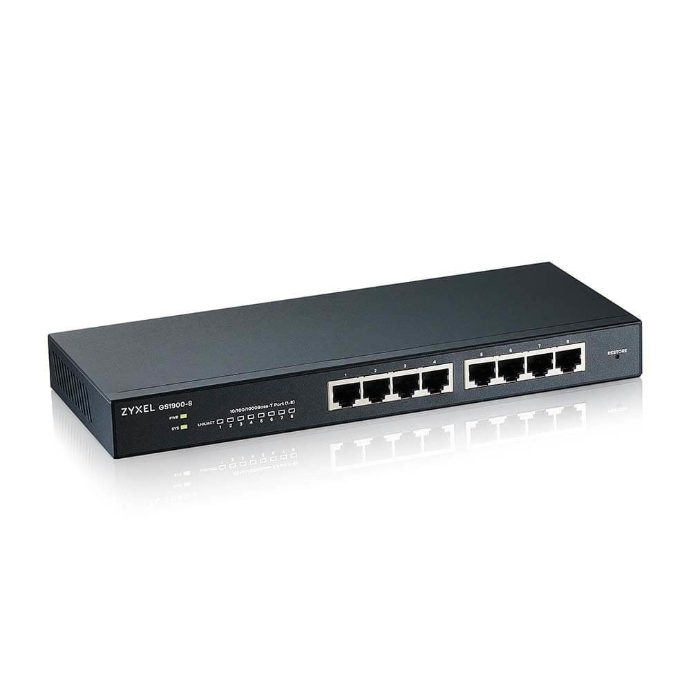 ZYXEL Zyxel GS1900-8 Gestito L2 Gigabit Ethernet (10/100/1000) Nero - RETI | TecnoCARE.net Sabaudia, Latina, Terracina, San Felice Circeo e Pontinia