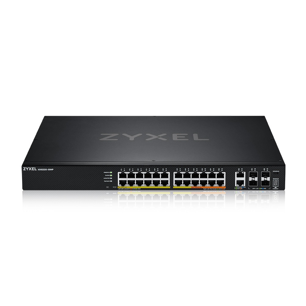 ZYXEL Zyxel XGS2220-30HP Gestito L3 Gigabit Ethernet (10/100/1000) Supporto Power over Ethernet (PoE) Nero - RETI | TecnoCARE.net Sabaudia, Latina, Terracina, San Felice Circeo e Pontinia